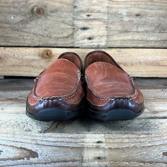 Allen Edmunds Boulder Leather Slip on Loafers - Brown/Black - 11.5 - Picture 2 of 8